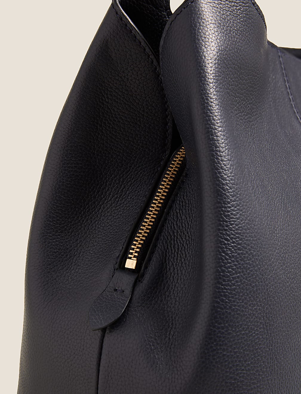 Leather 3 Part Construction Shoulder Bag