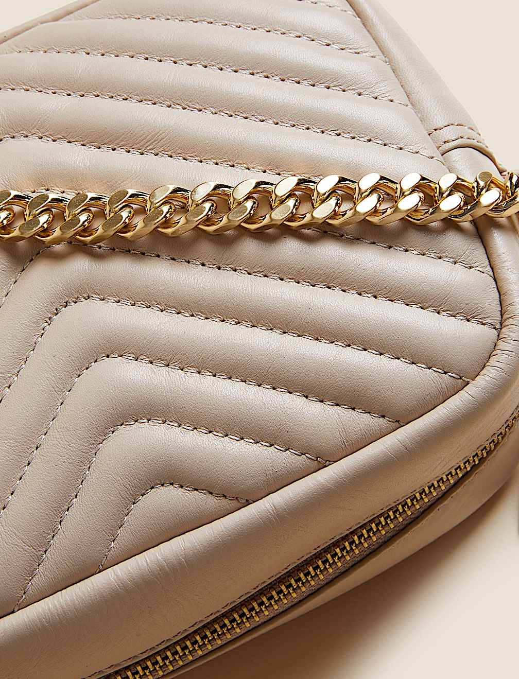 Leather Quilted Camera Cross Body Bag