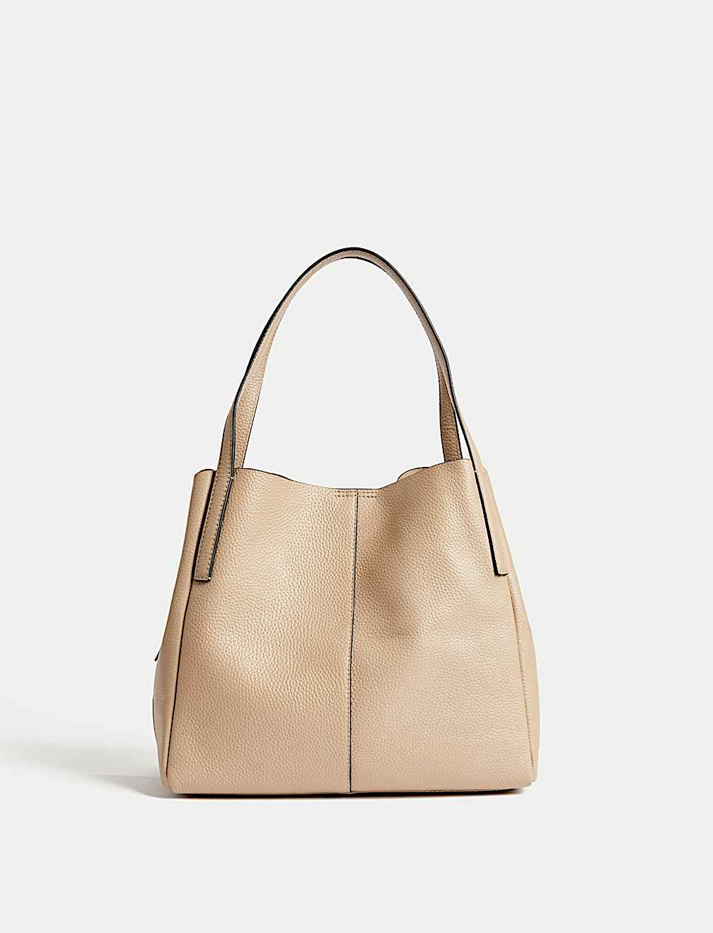 Leather Plain Tote Bag