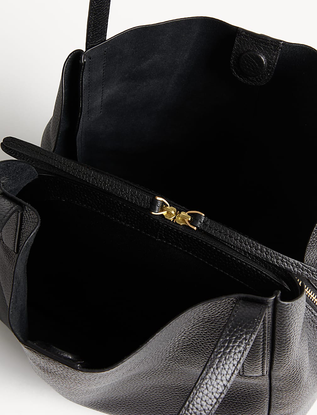 Leather Plain Tote Bag