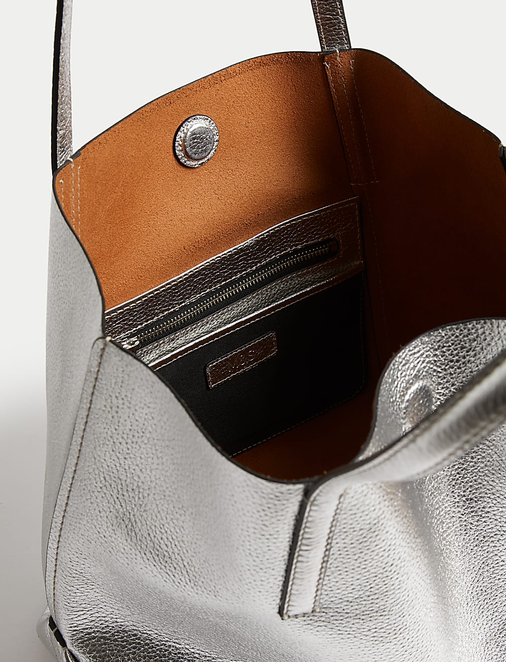 Leather Plain Tote Bag