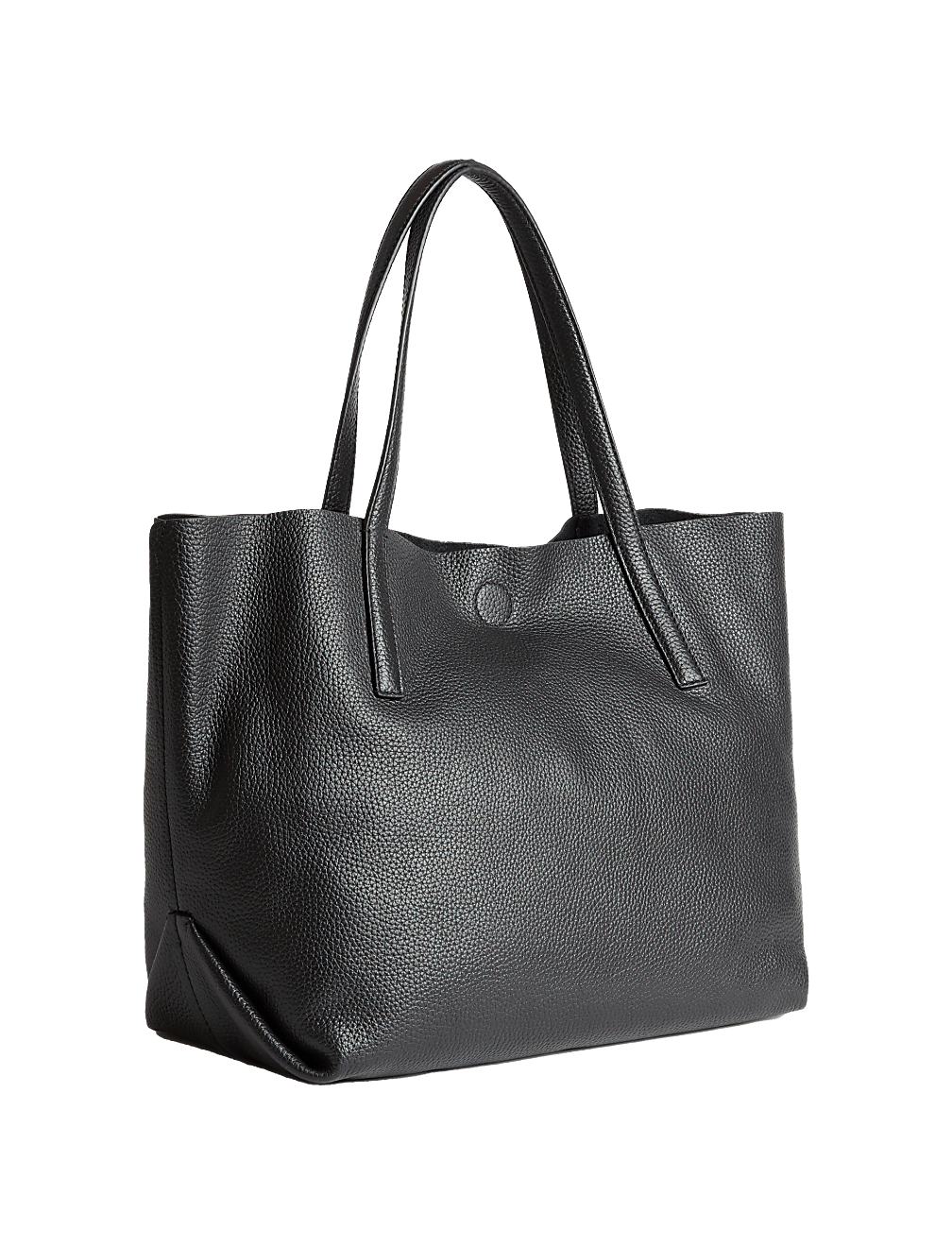 Leather Plain Tote Bag