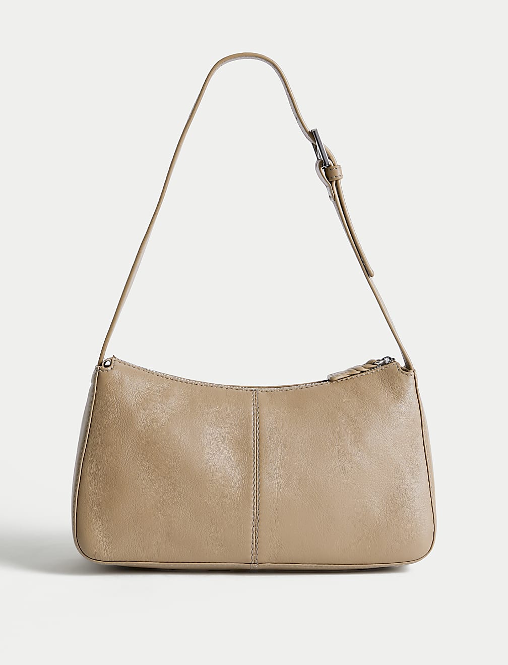 Leather Buckle Detail Shoulder Bag