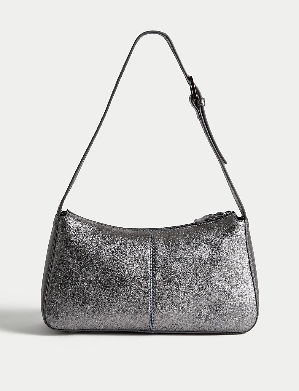 Leather Buckle Detail Shoulder Bag