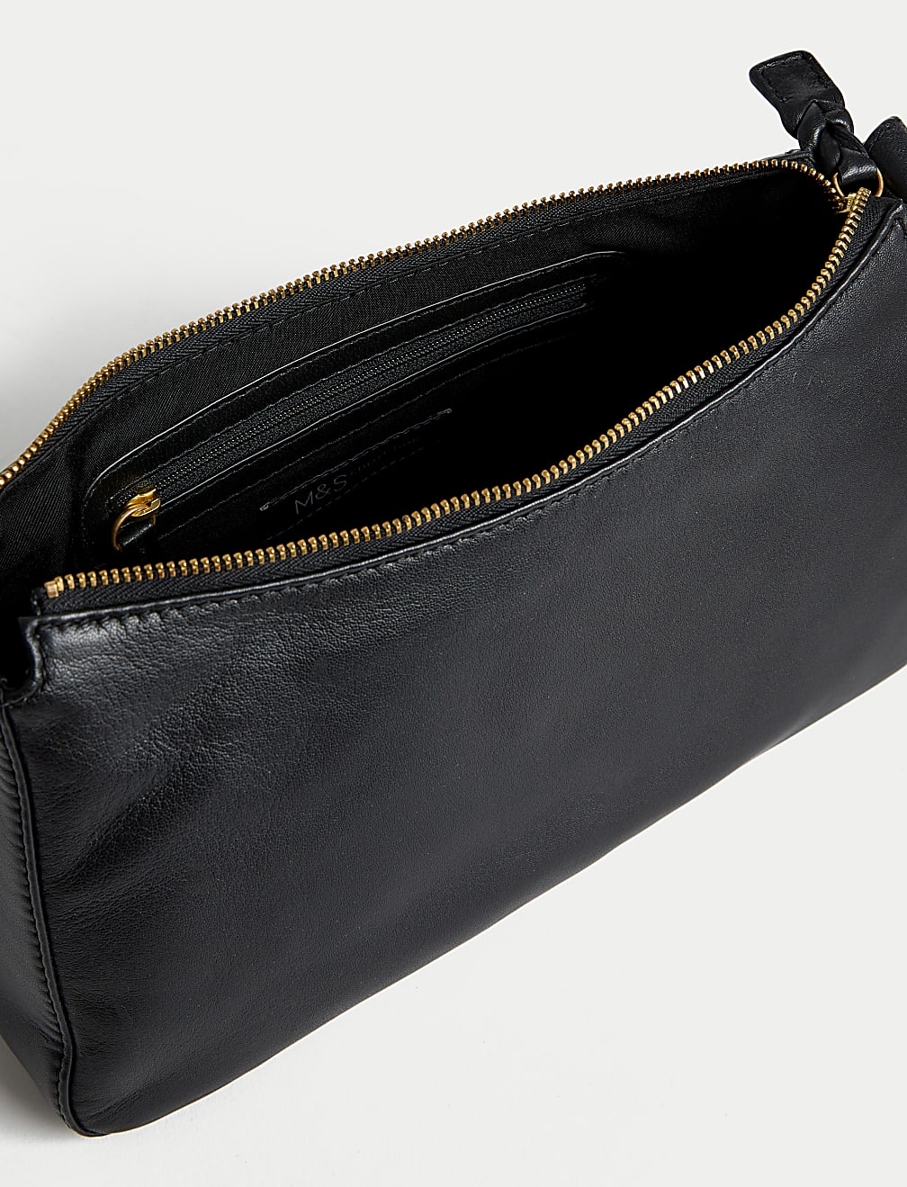 Leather Buckle Detail Shoulder Bag