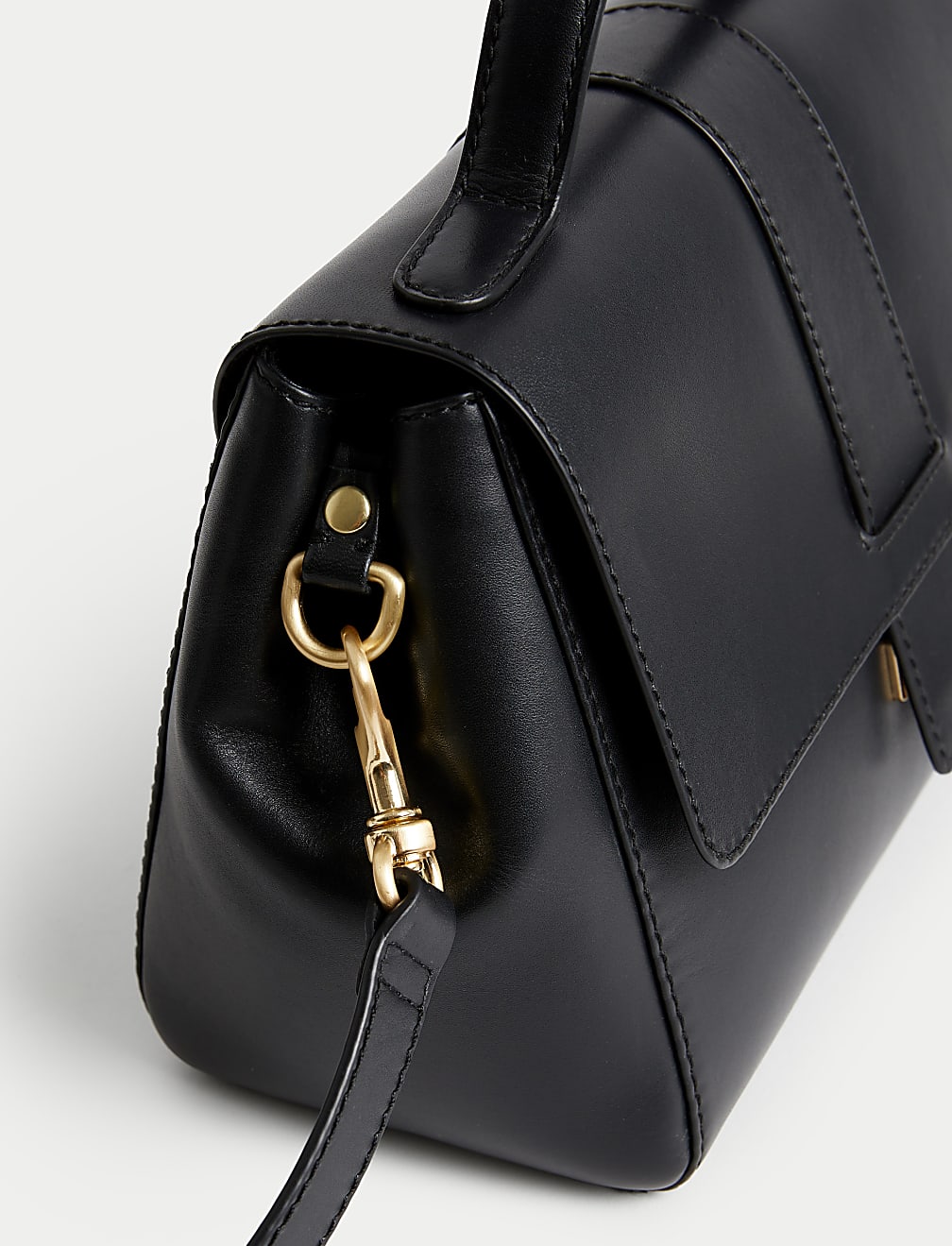Leather Top Handle Cross Body Bag