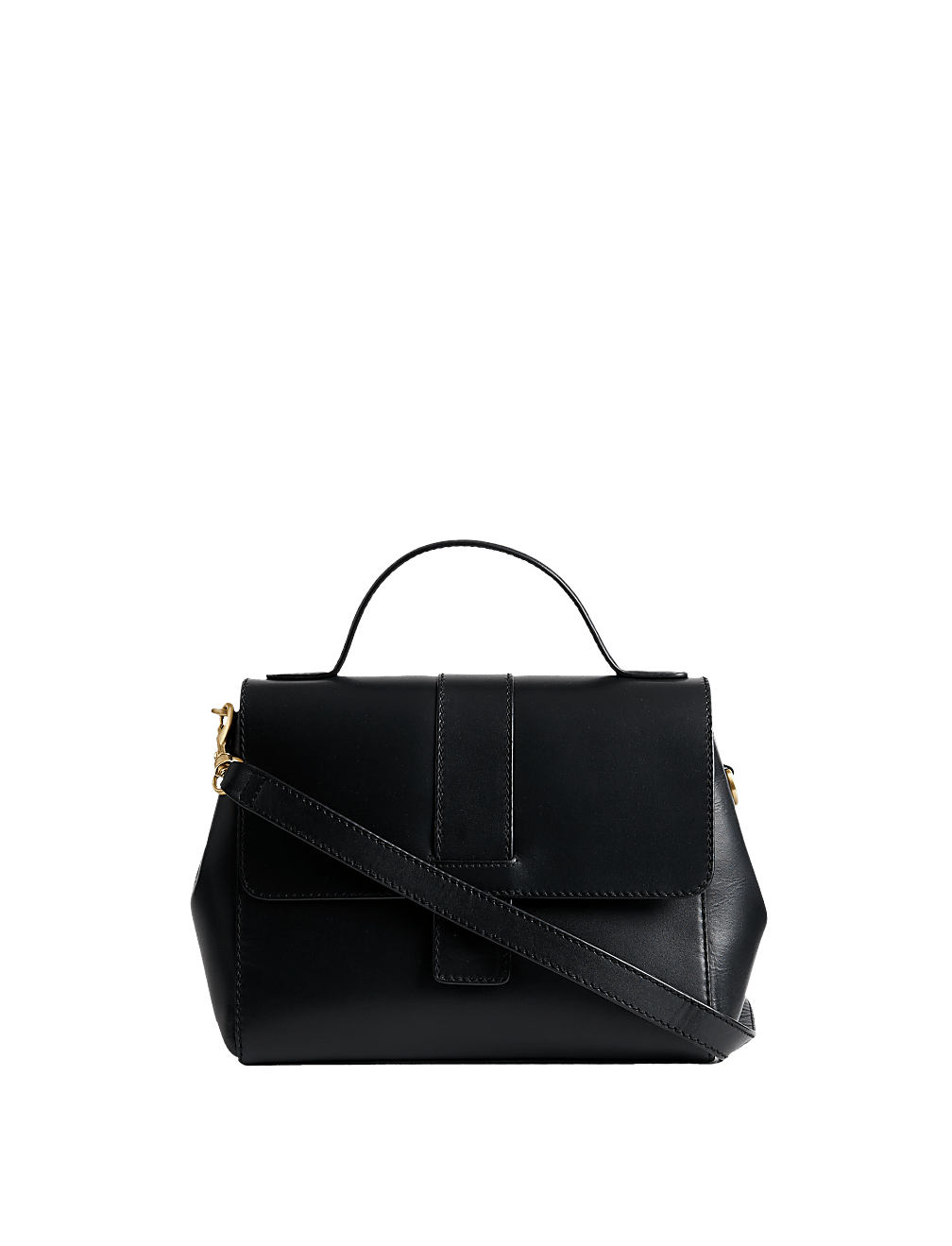 Leather Top Handle Cross Body Bag