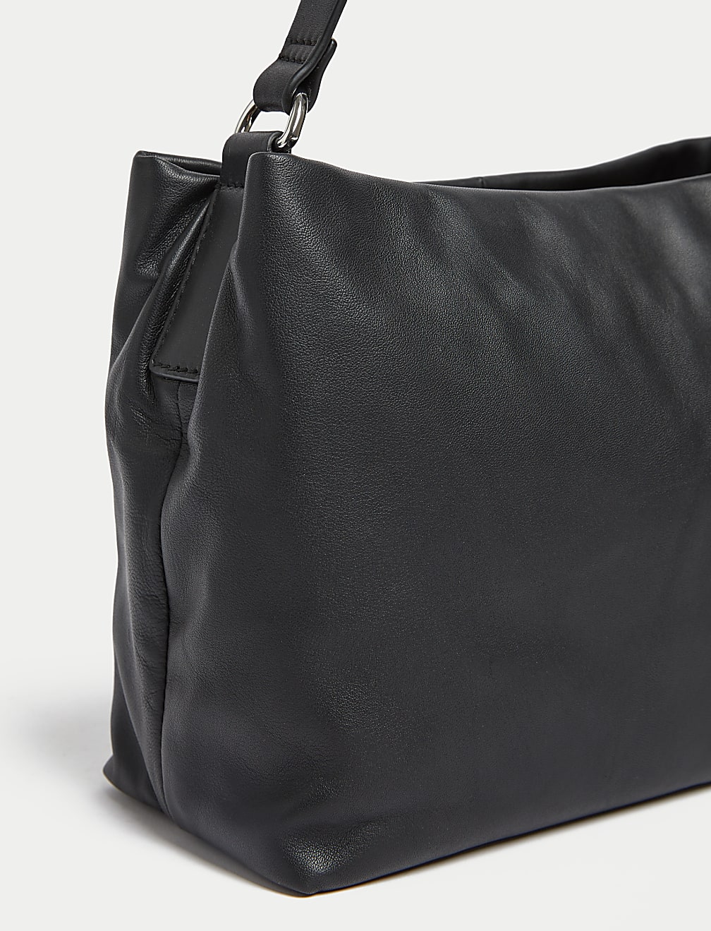 Leather Top Handle Shoulder Bag