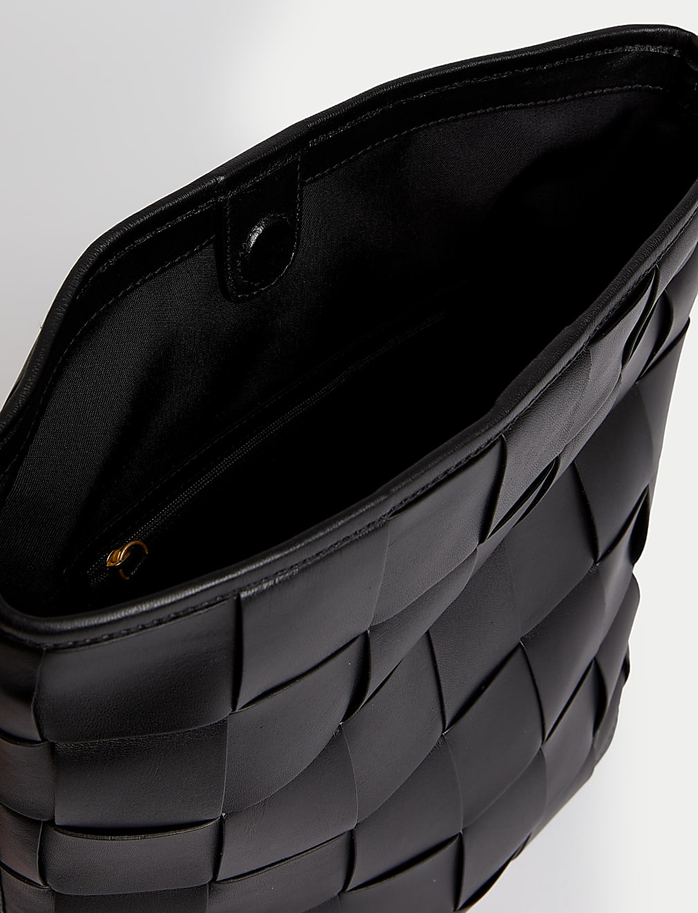 Leather Woven Shoulder Bag