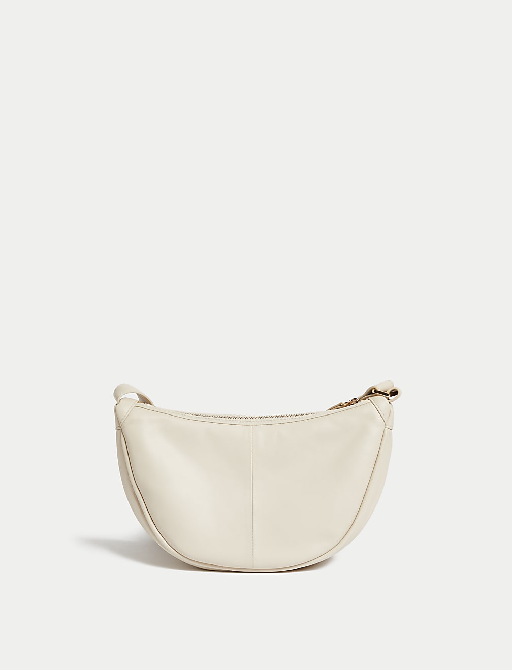 Leather Pleated Sling Cross Body Bag
