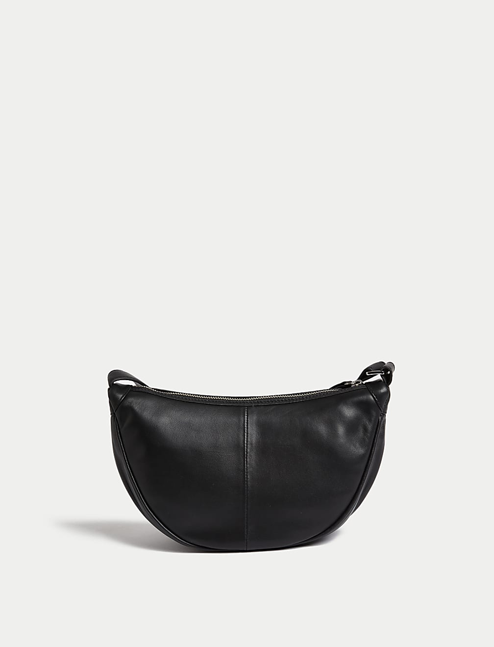 Leather Pleated Sling Cross Body Bag