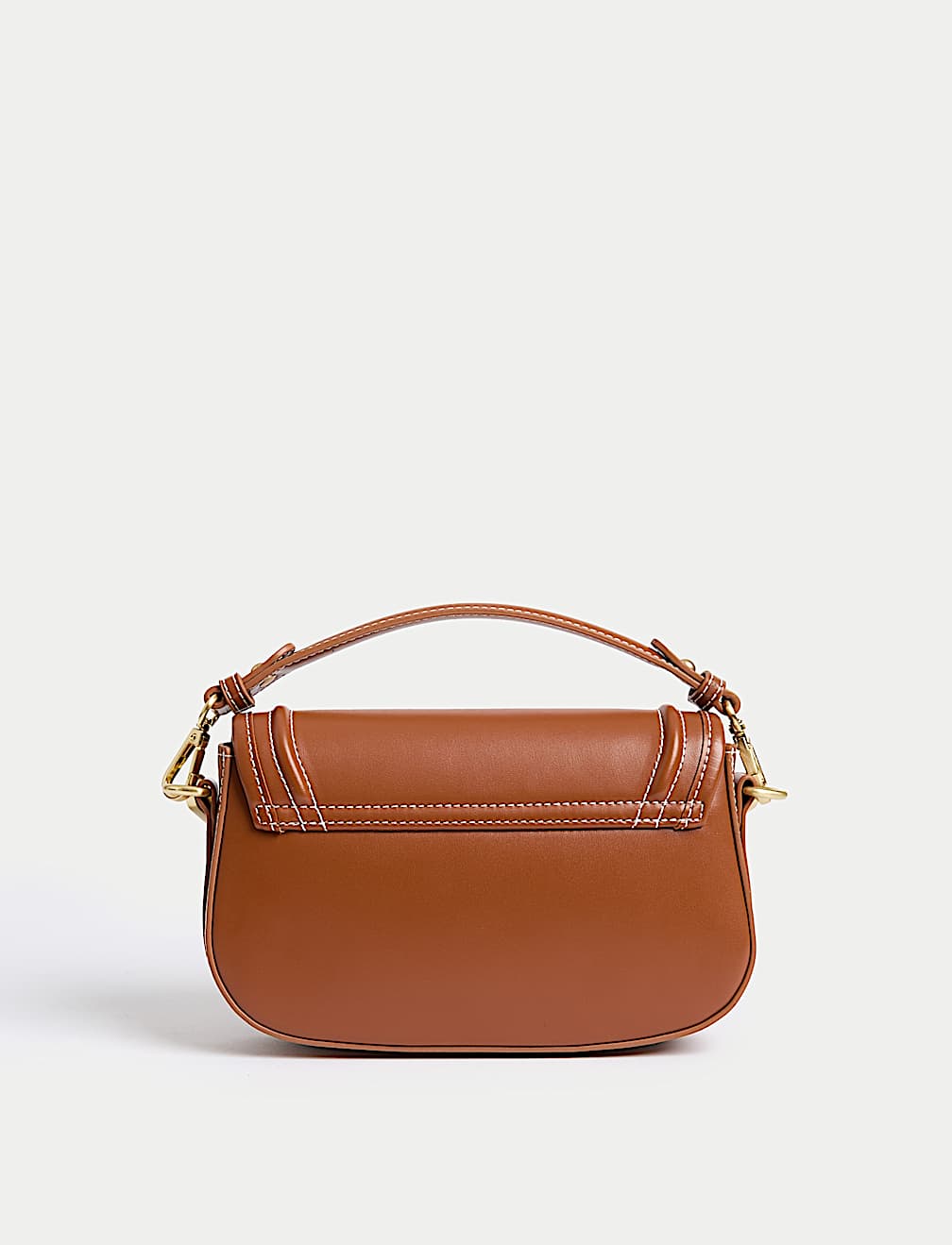 Faux Leather Saddle Bag