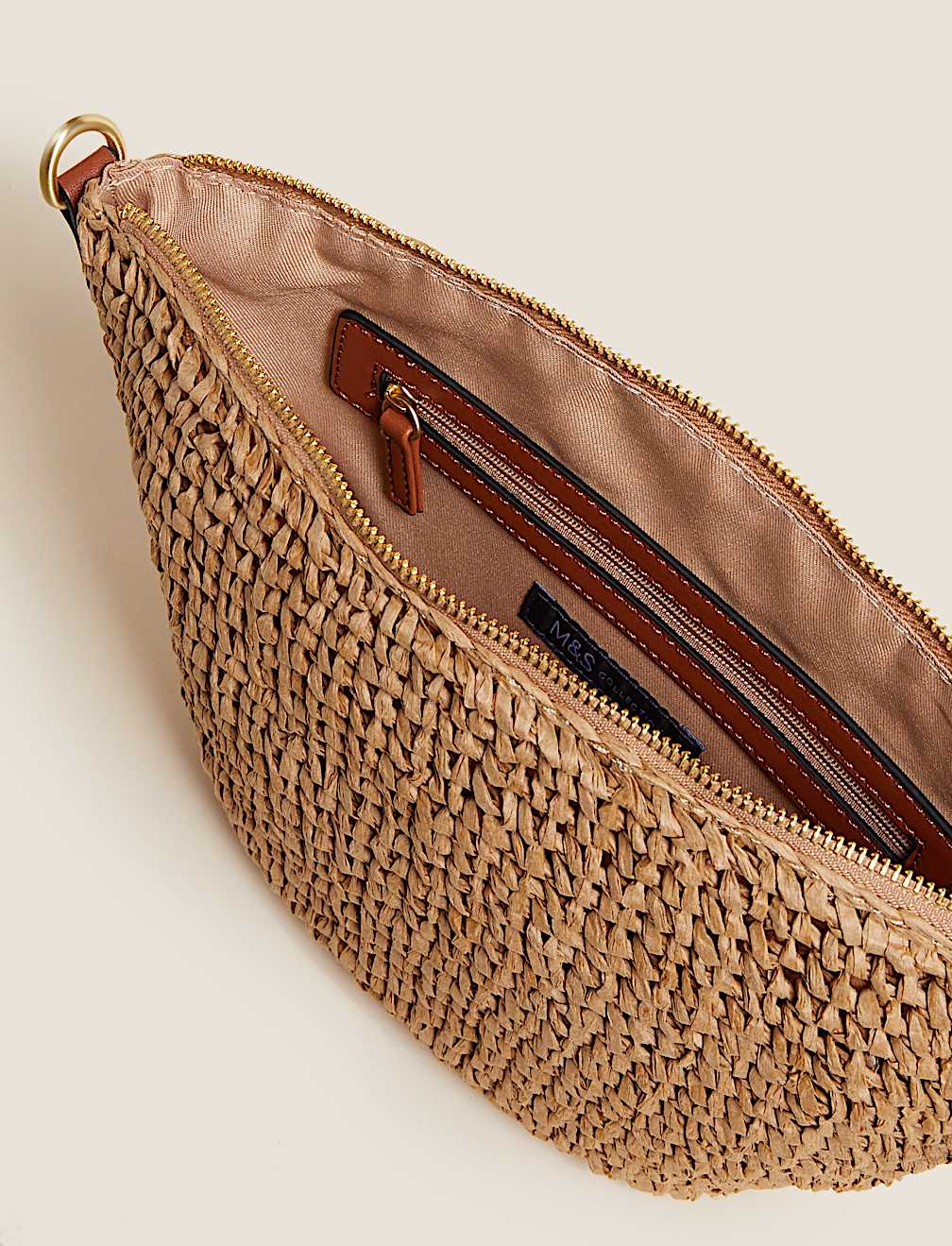 Straw Sling Cross Body Bag