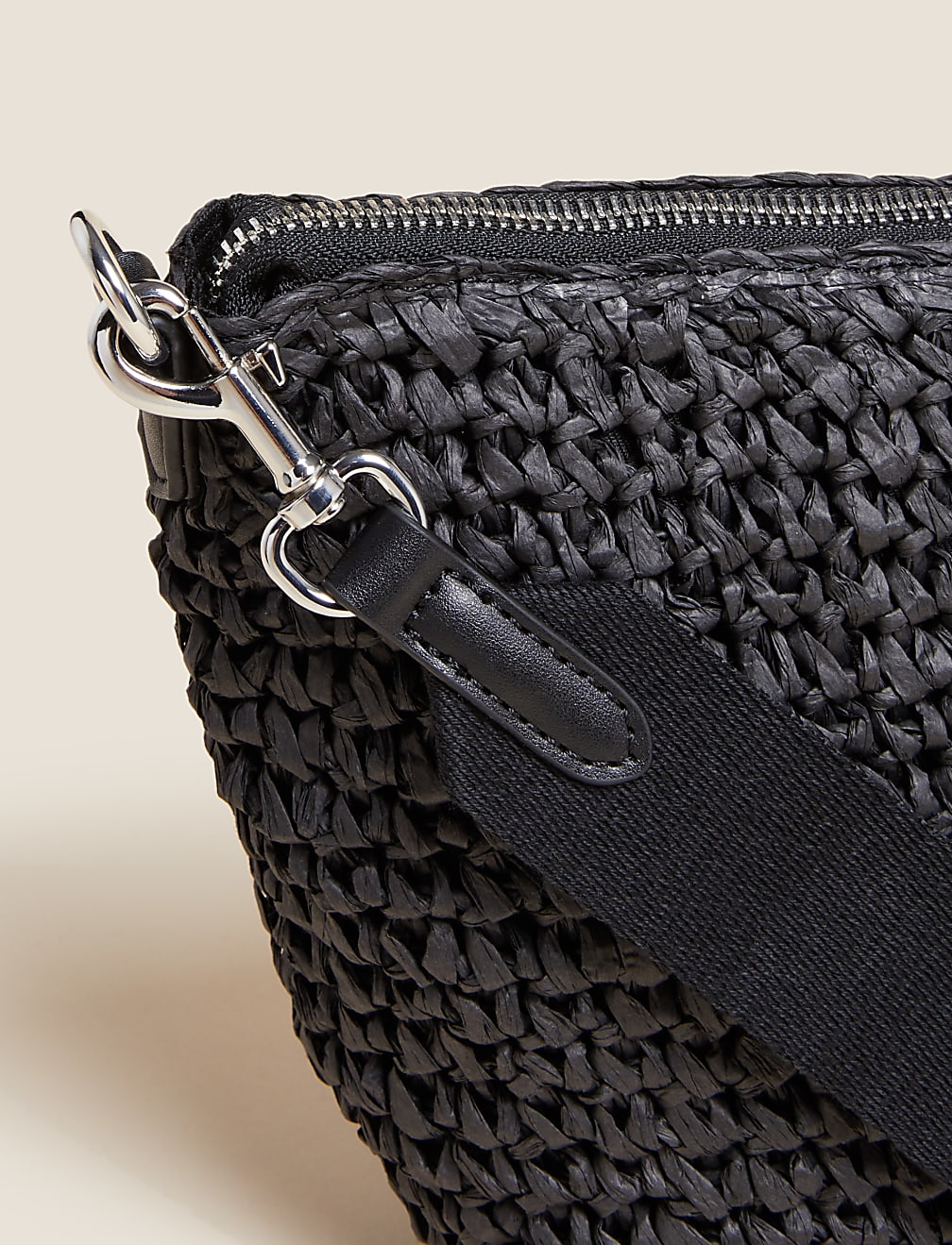 Straw Sling Cross Body Bag