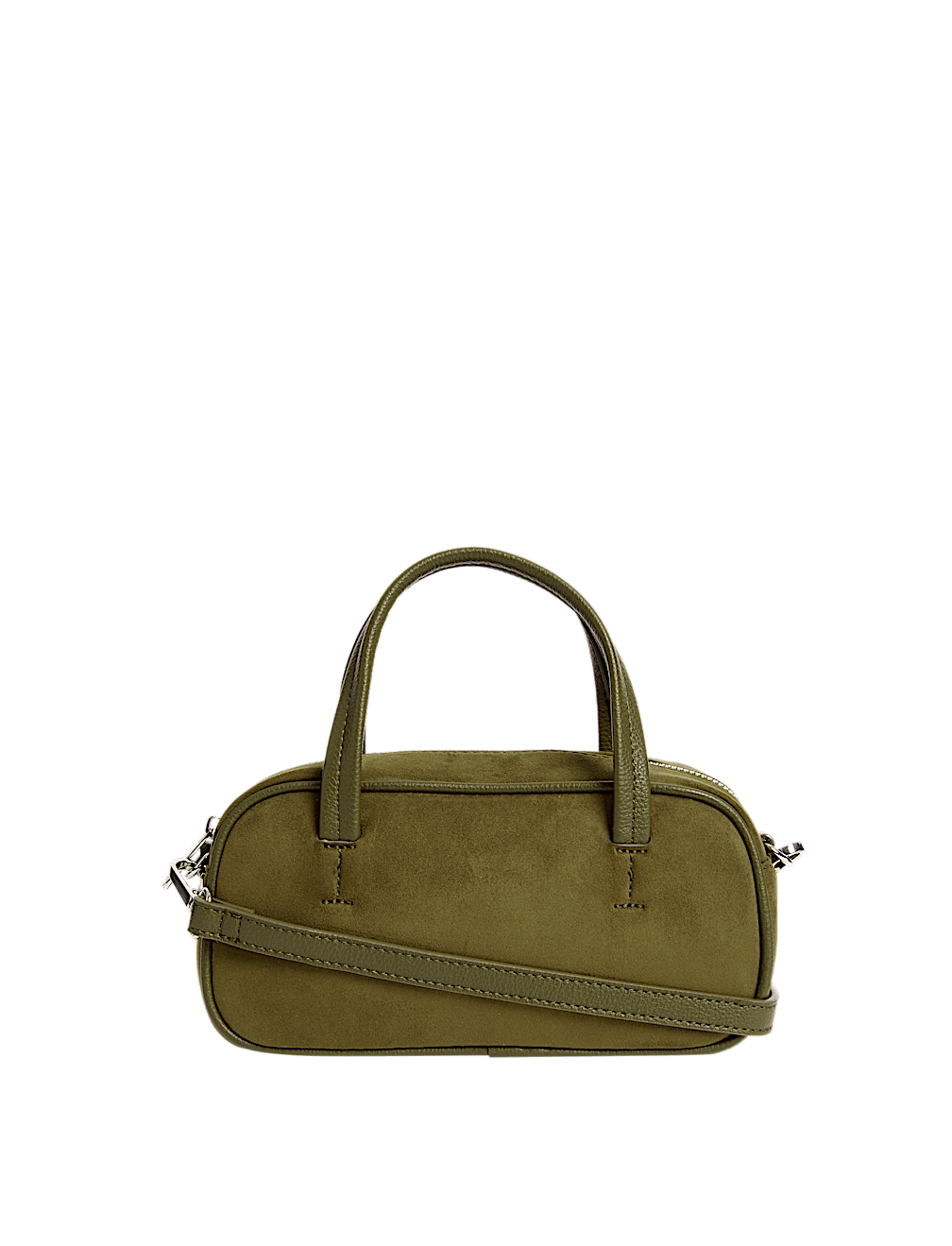 Suedette Mini Bowler Cross Body Bag