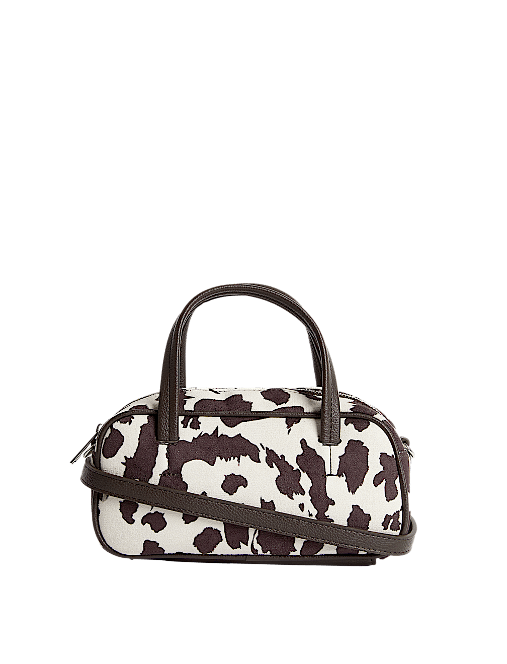 Suedette Mini Bowler Cross Body Bag
