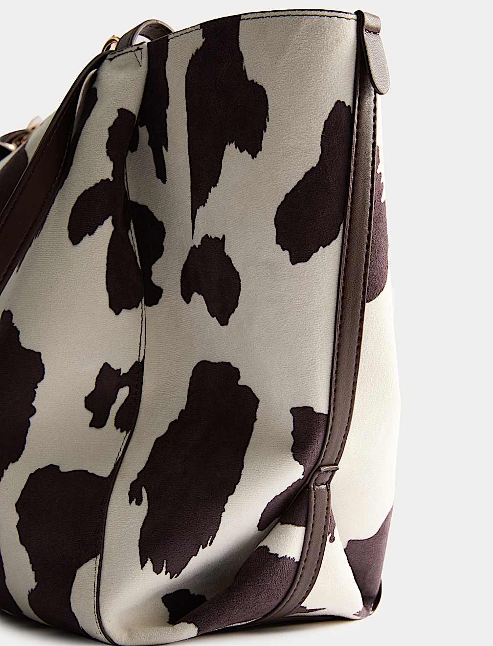 Suedette Animal Print Slouchy Tote Bag