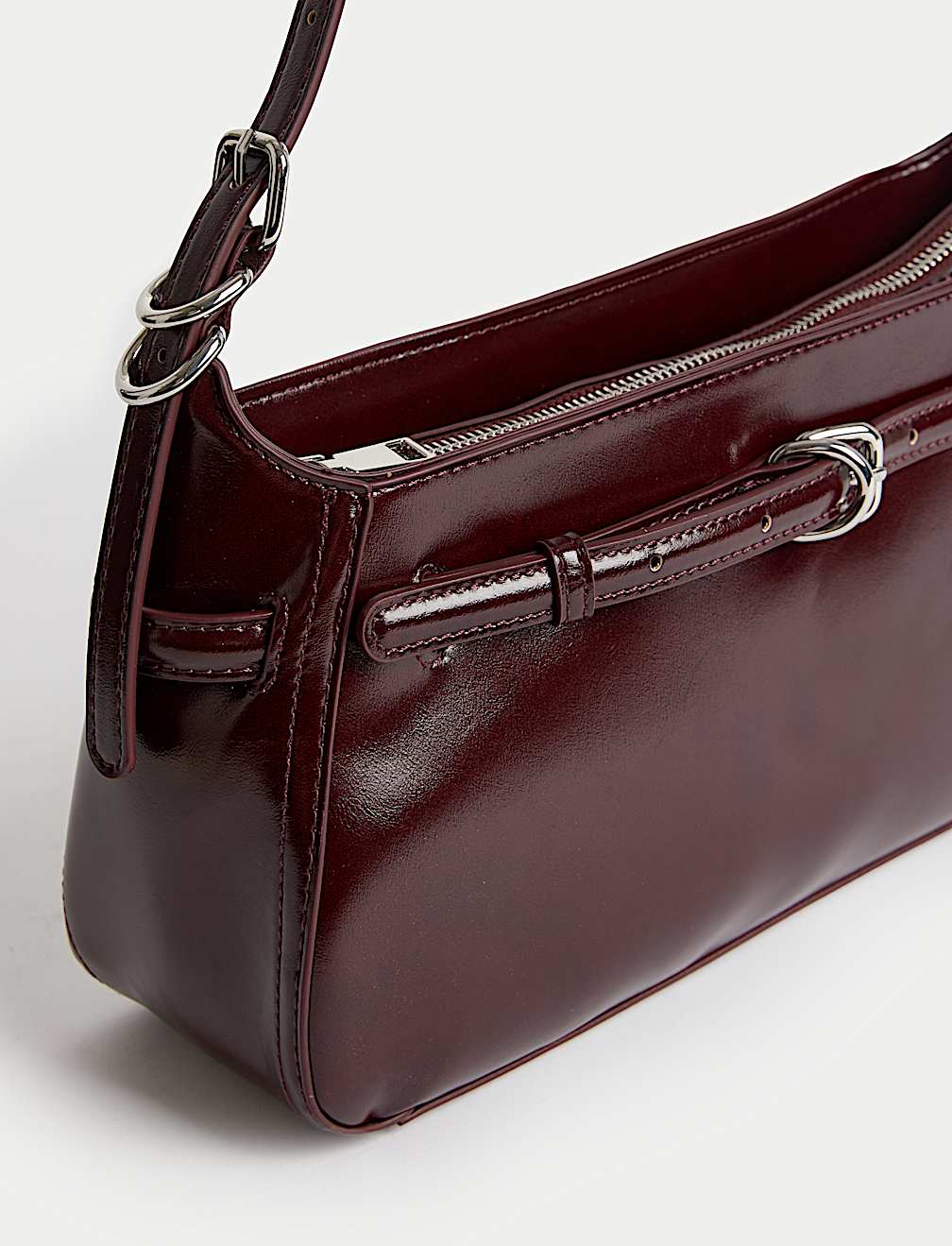 Buckle Baguette Bag