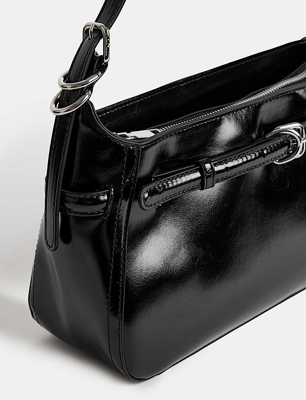Buckle Baguette Bag