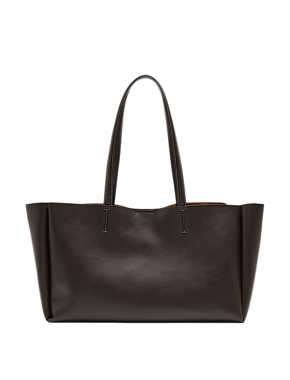 Faux Leather Structured Tote Bag