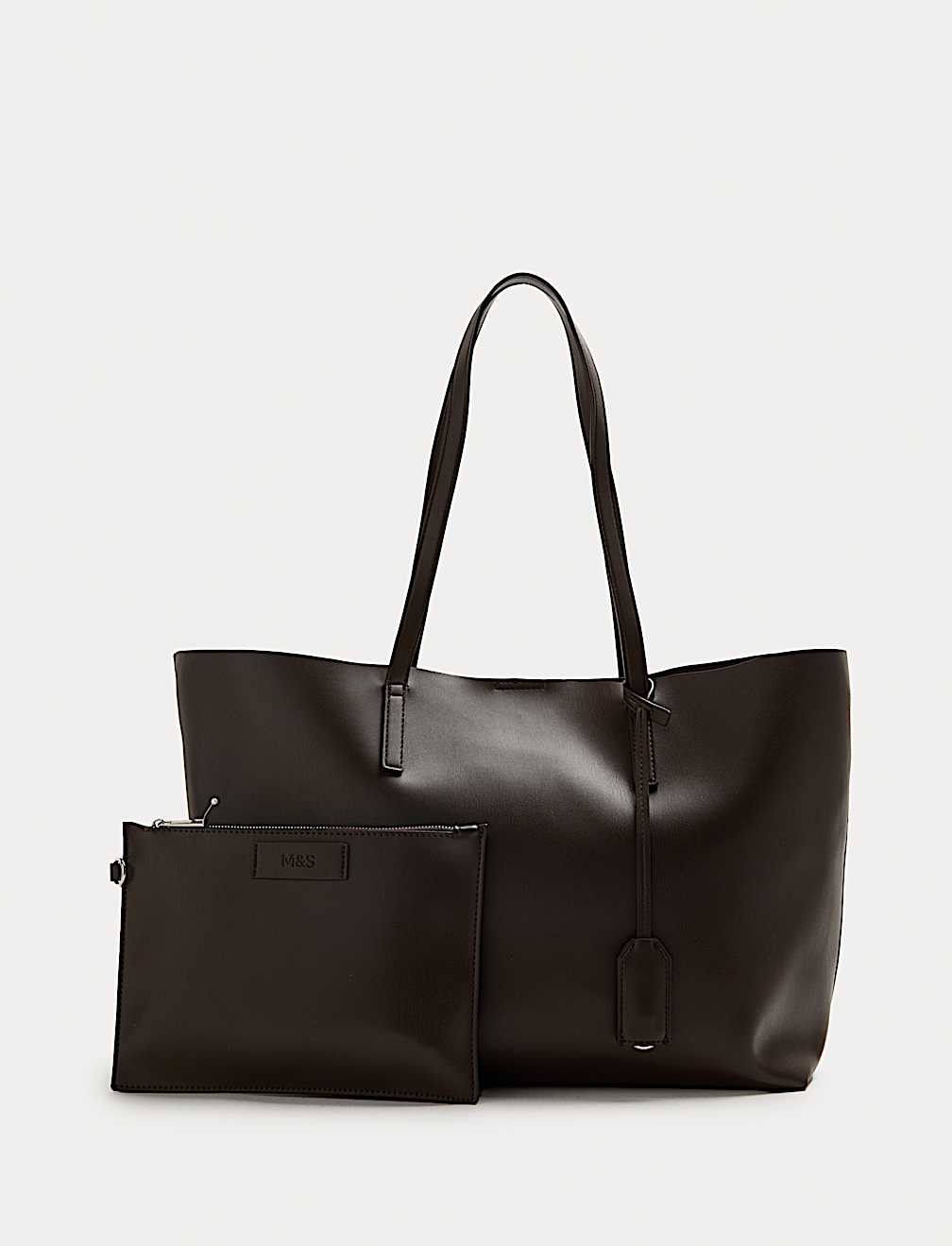 Faux Leather Shopper