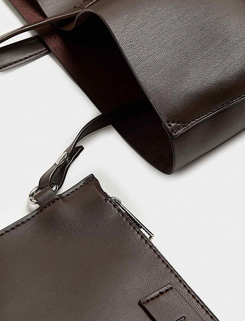 Faux Leather Shopper