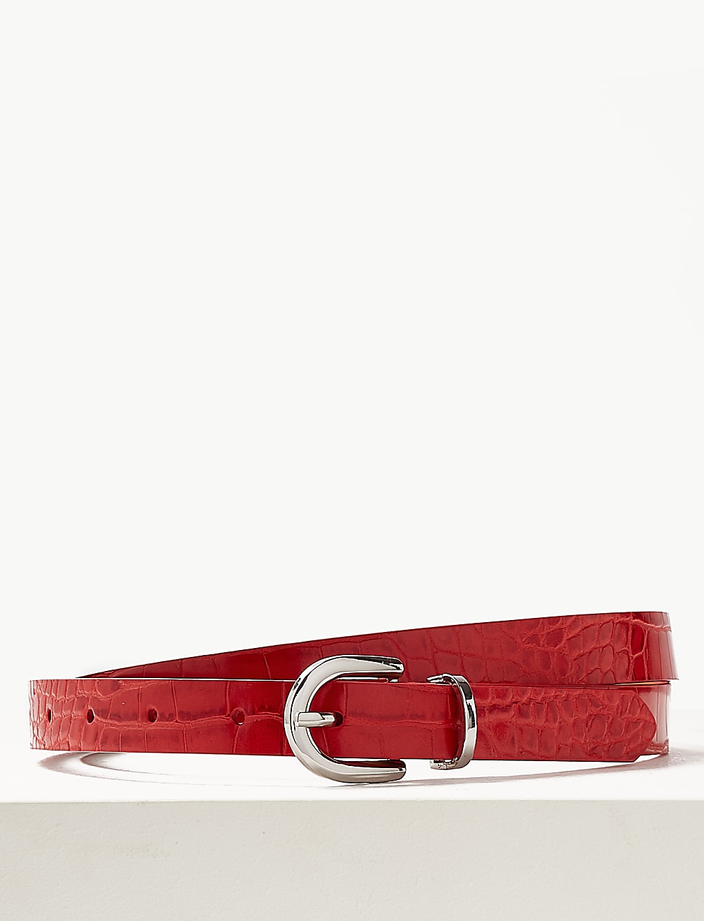 Faux Leather Jeans Hip Belt