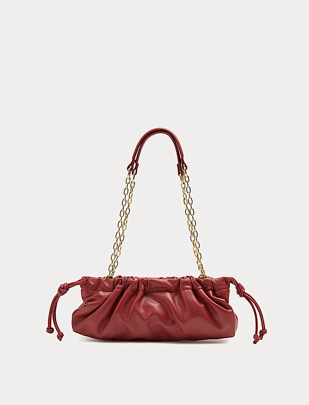 Ruched Chain Shoulder Bag