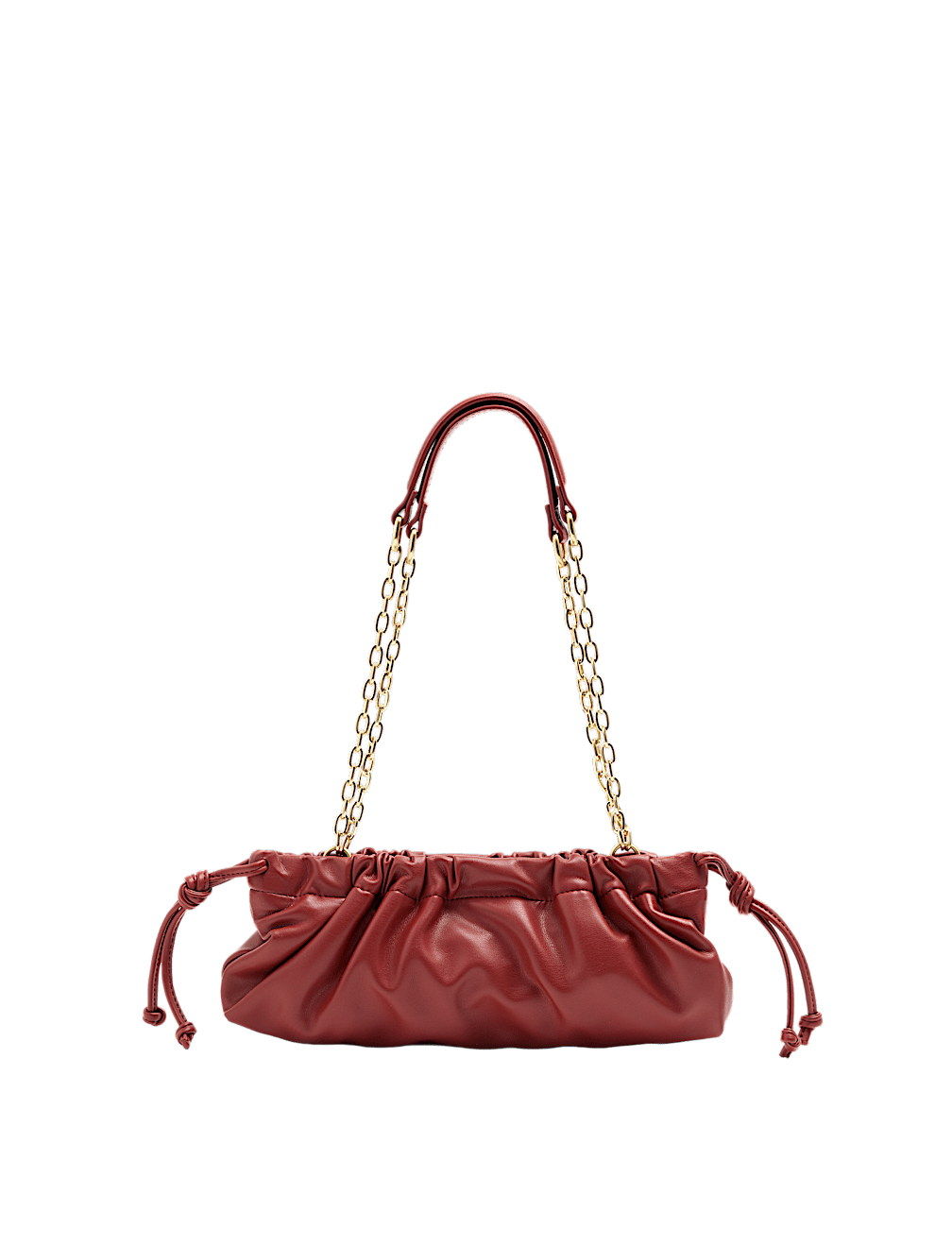 Ruched Chain Shoulder Bag