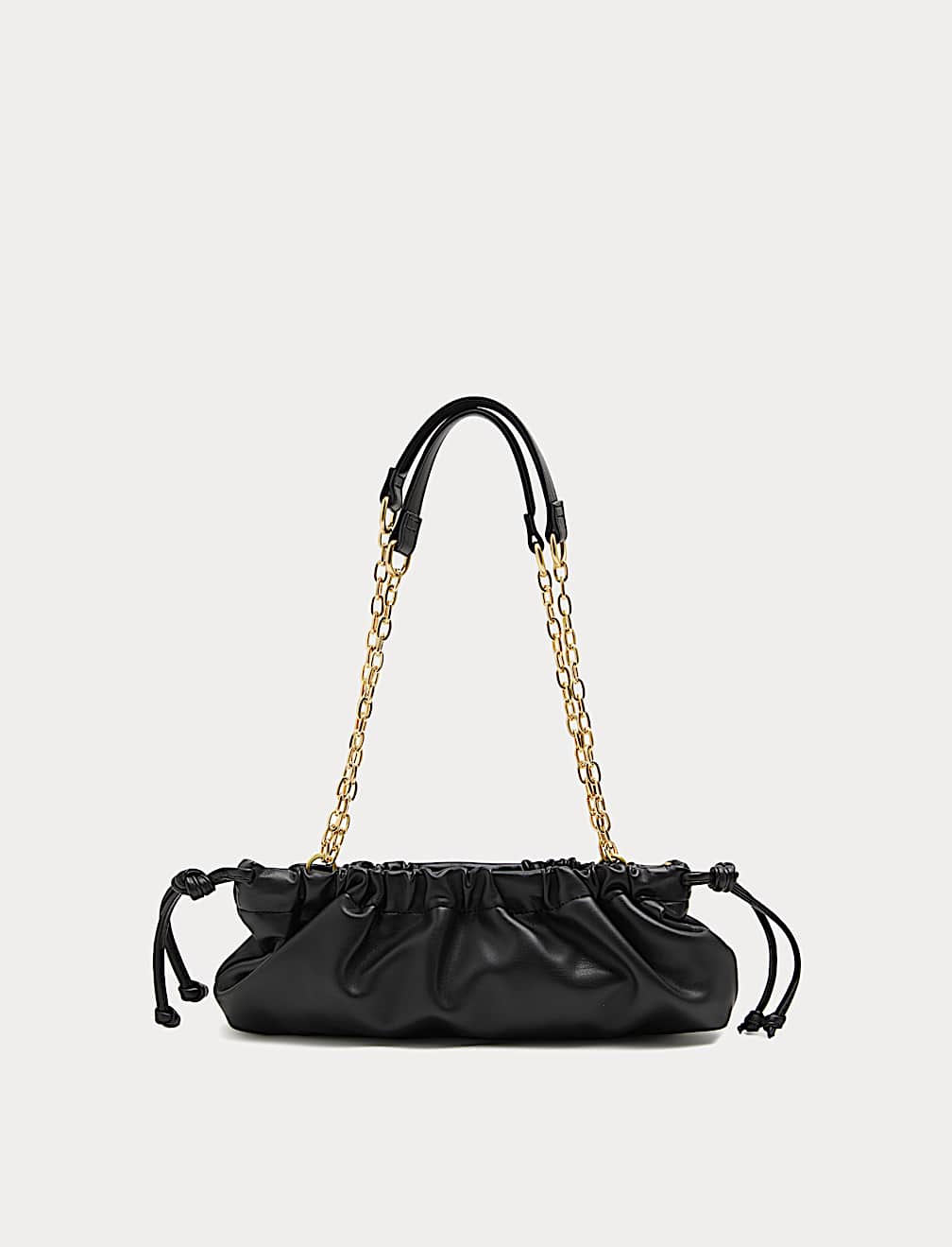 Ruched Chain Shoulder Bag
