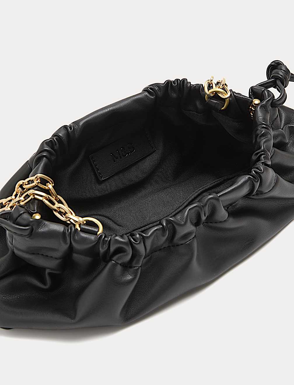 Ruched Chain Shoulder Bag
