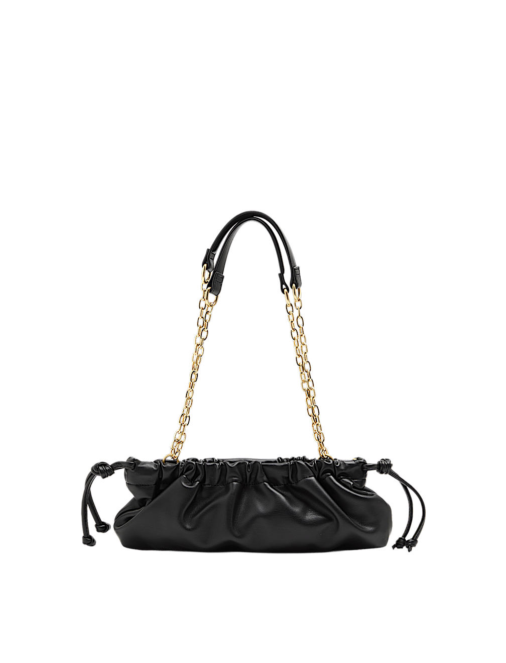 Ruched Chain Shoulder Bag