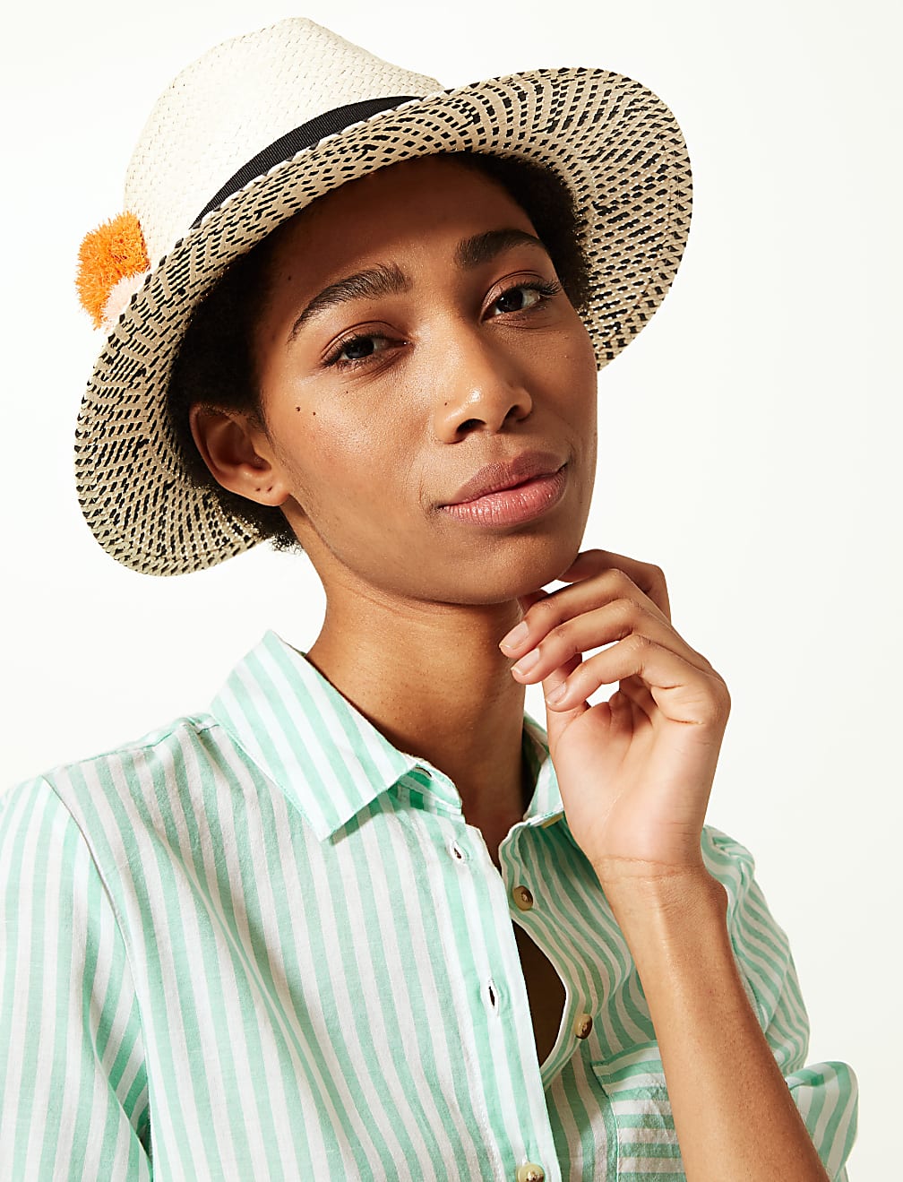 Pom-Pom Fedora Hat