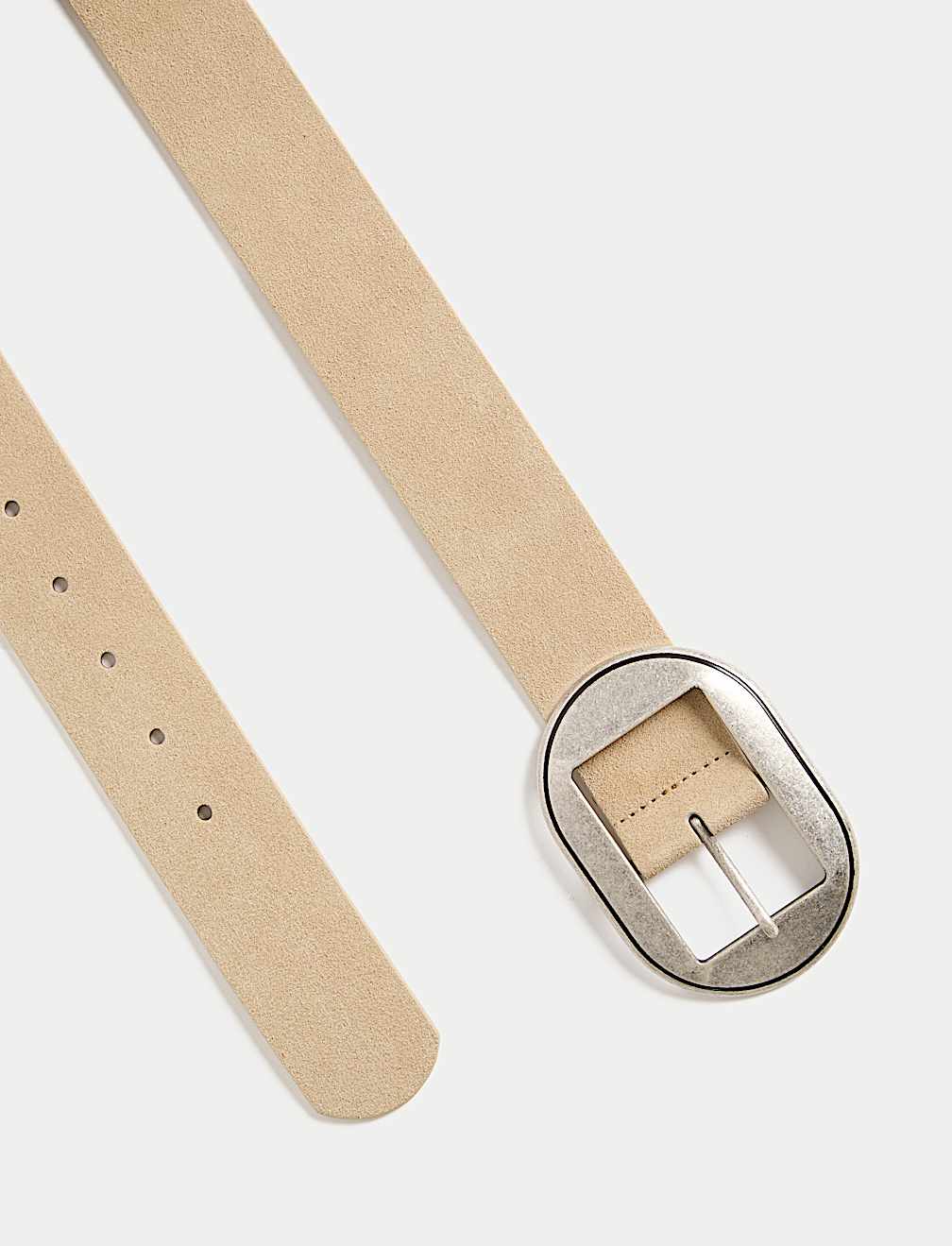 Wide Suede Buckle Chunky Belt