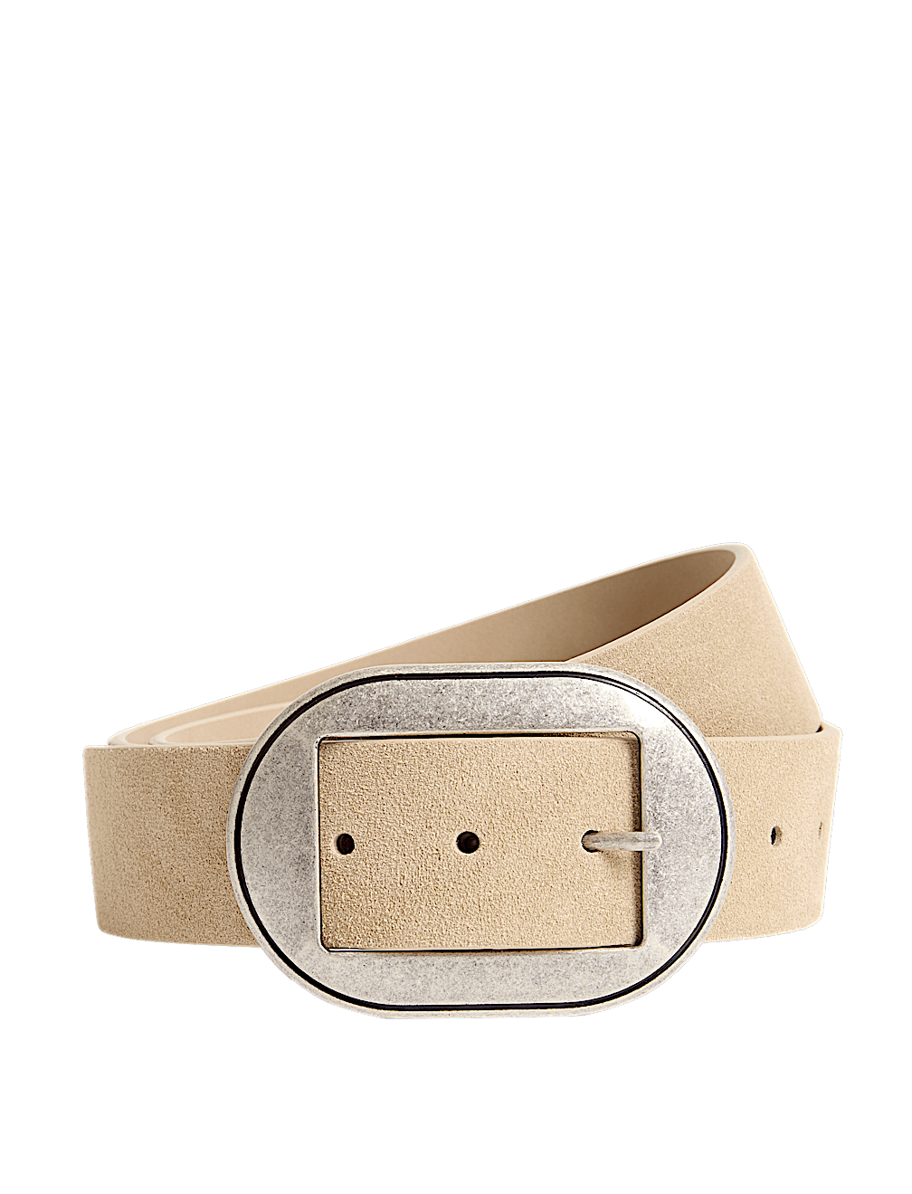 Wide Suede Buckle Chunky Belt