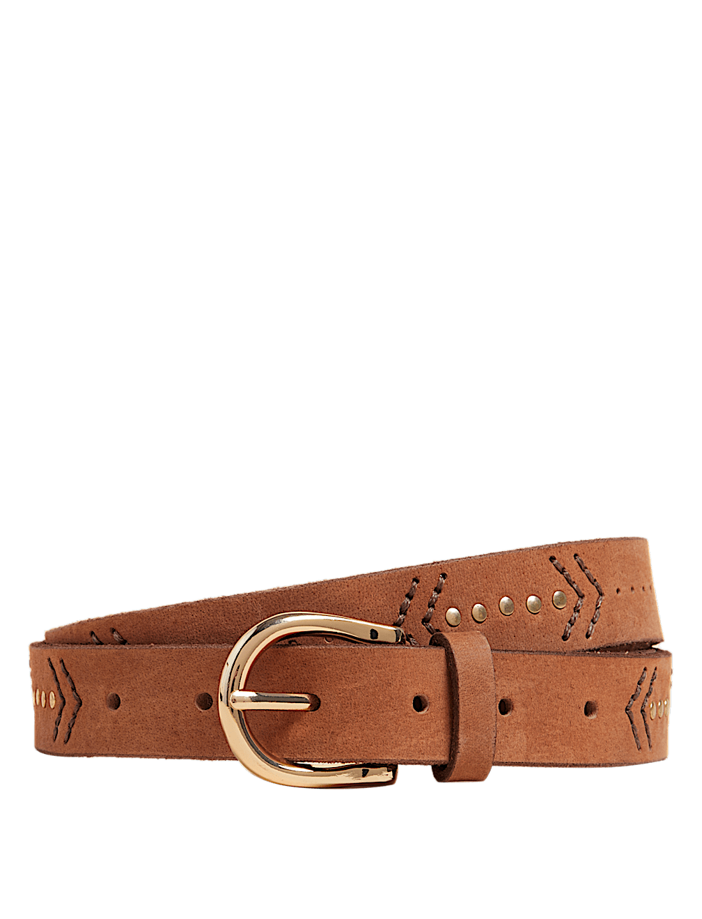 Leather Embroidered Jean Belt