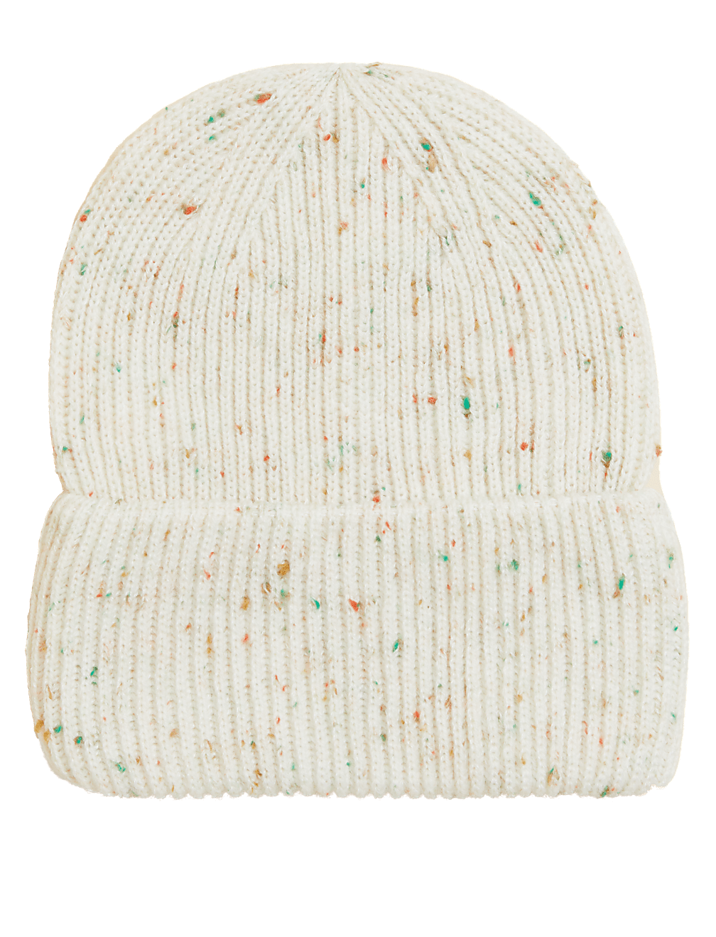 Knitted Rib Turn Up Beanie Hat
