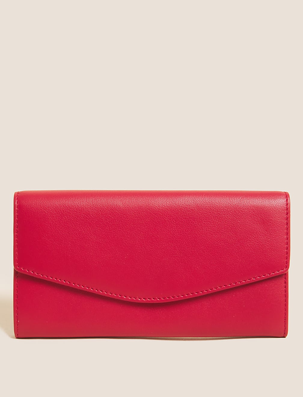 Leather Croc Effect Large Foldover Purse