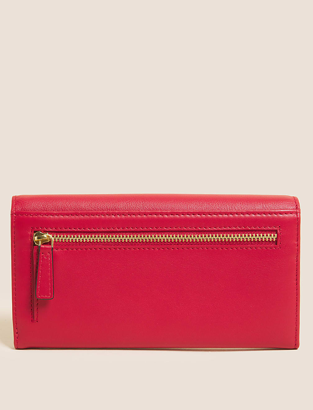 Leather Croc Effect Large Foldover Purse