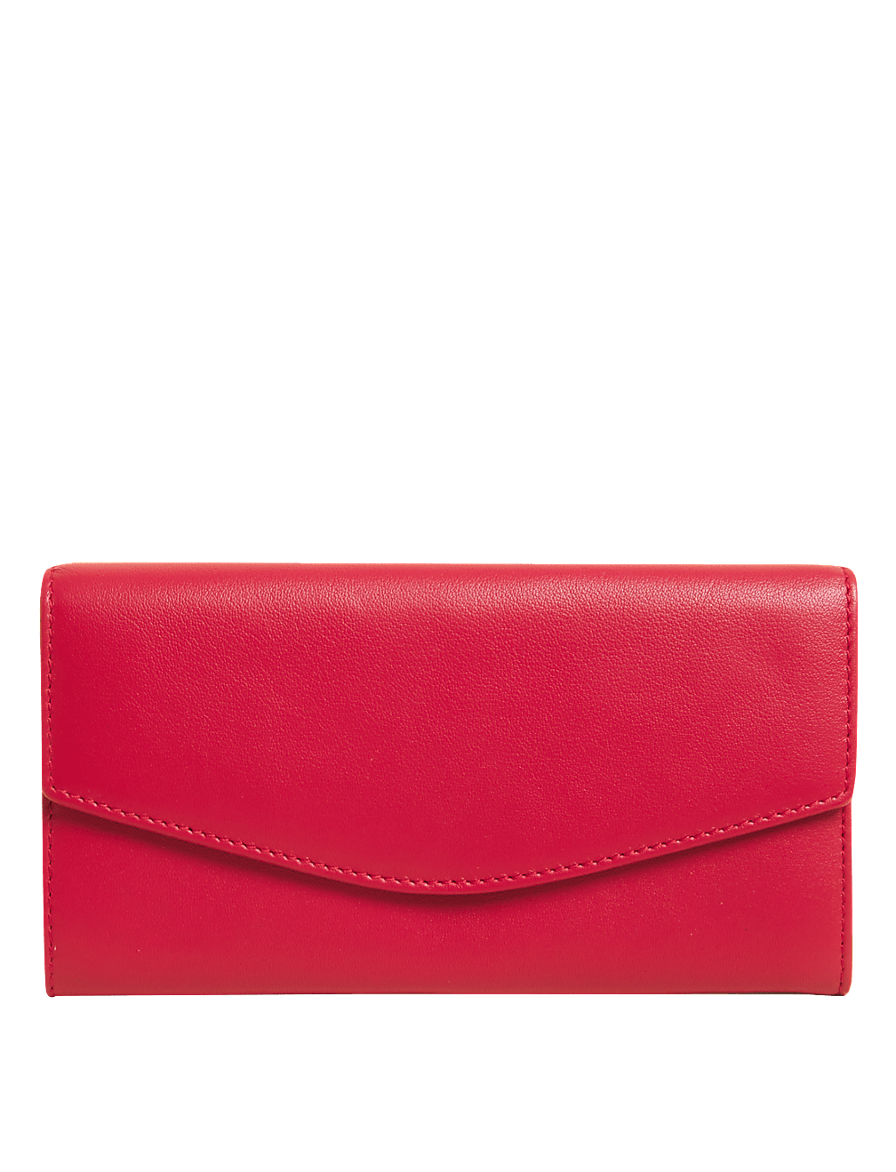 Leather Croc Effect Large Foldover Purse