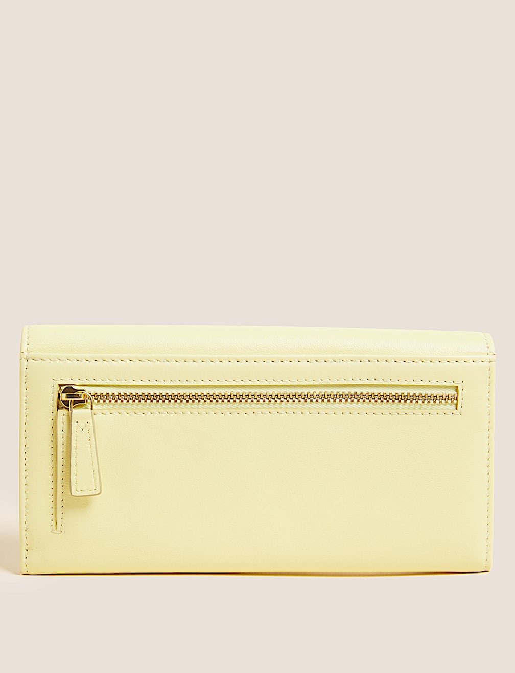 Leather Croc Effect Large Foldover Purse