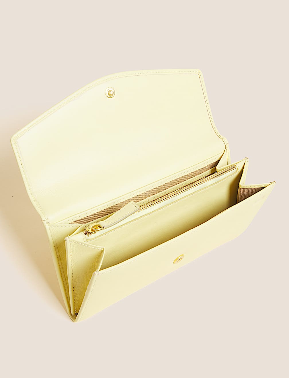 Leather Croc Effect Large Foldover Purse