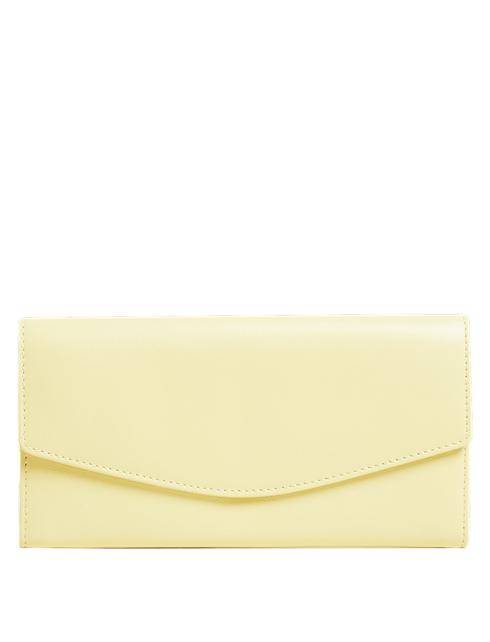 Leather Croc Effect Large Foldover Purse