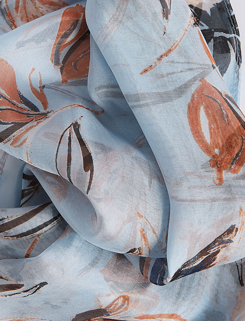 Pure Silk Floral Print Scarf