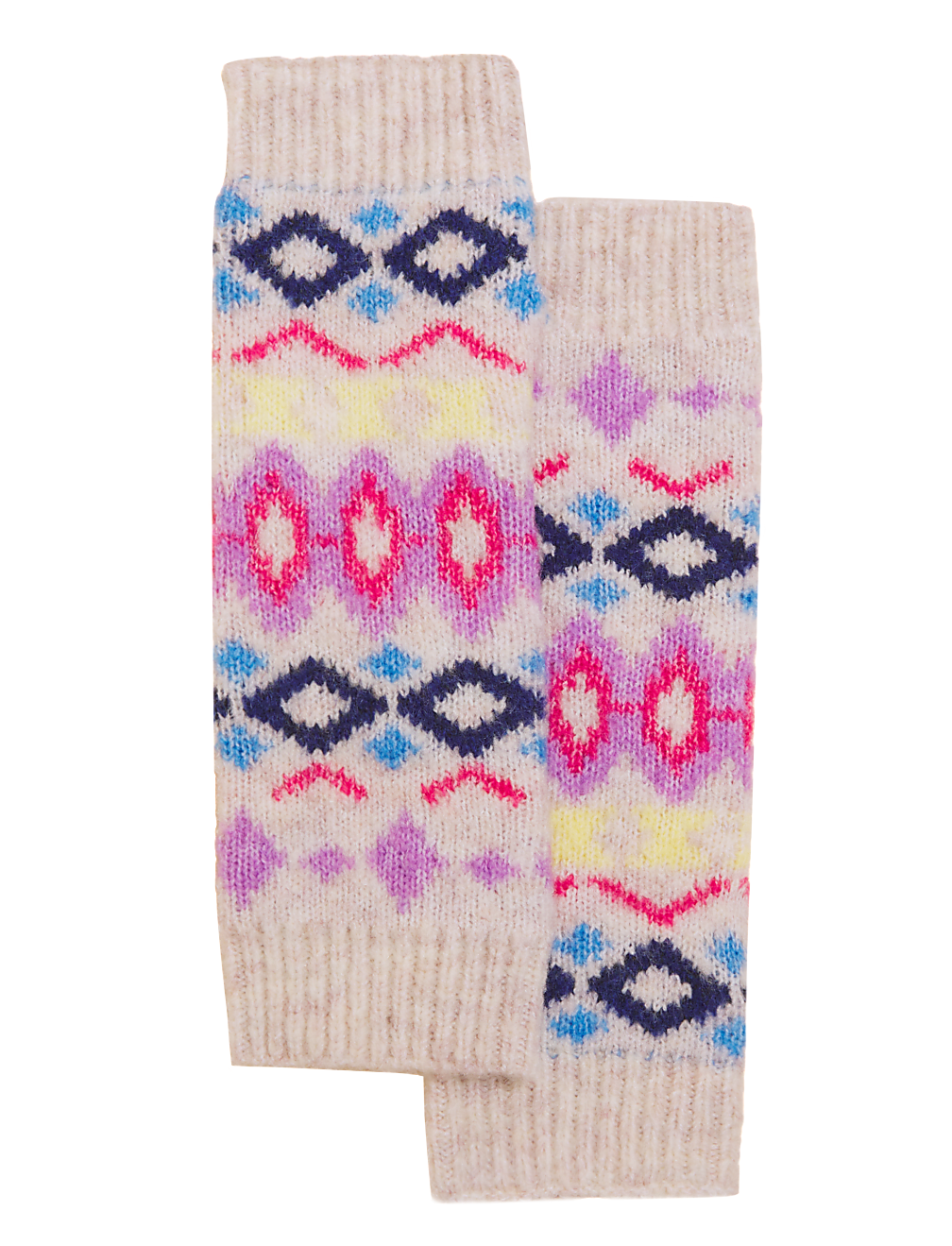 Knitted Fair Isle Handwarmer Gloves