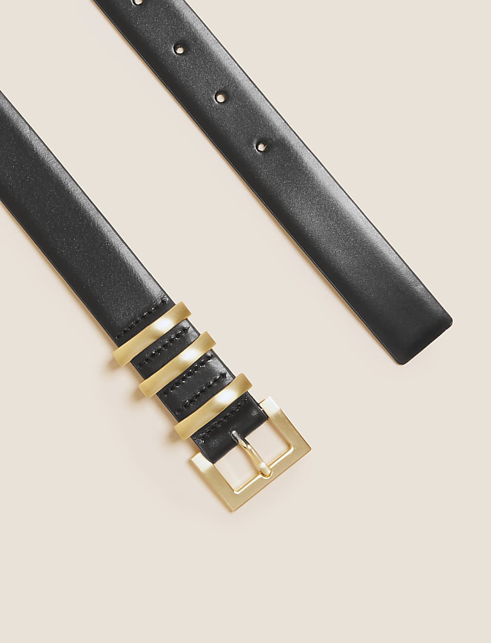 Leather Square Buckle Jean Belt