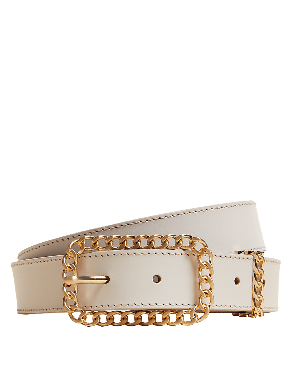 Leather Chain Buckle Jean Belt
