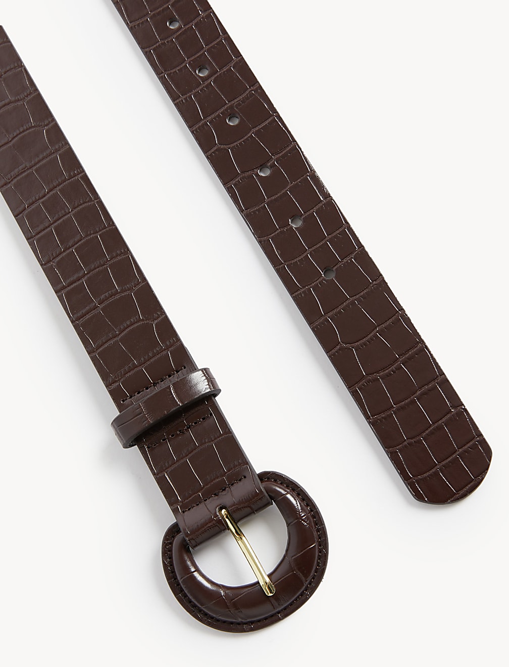 Faux Leather Lizard Effect Jeans Belt