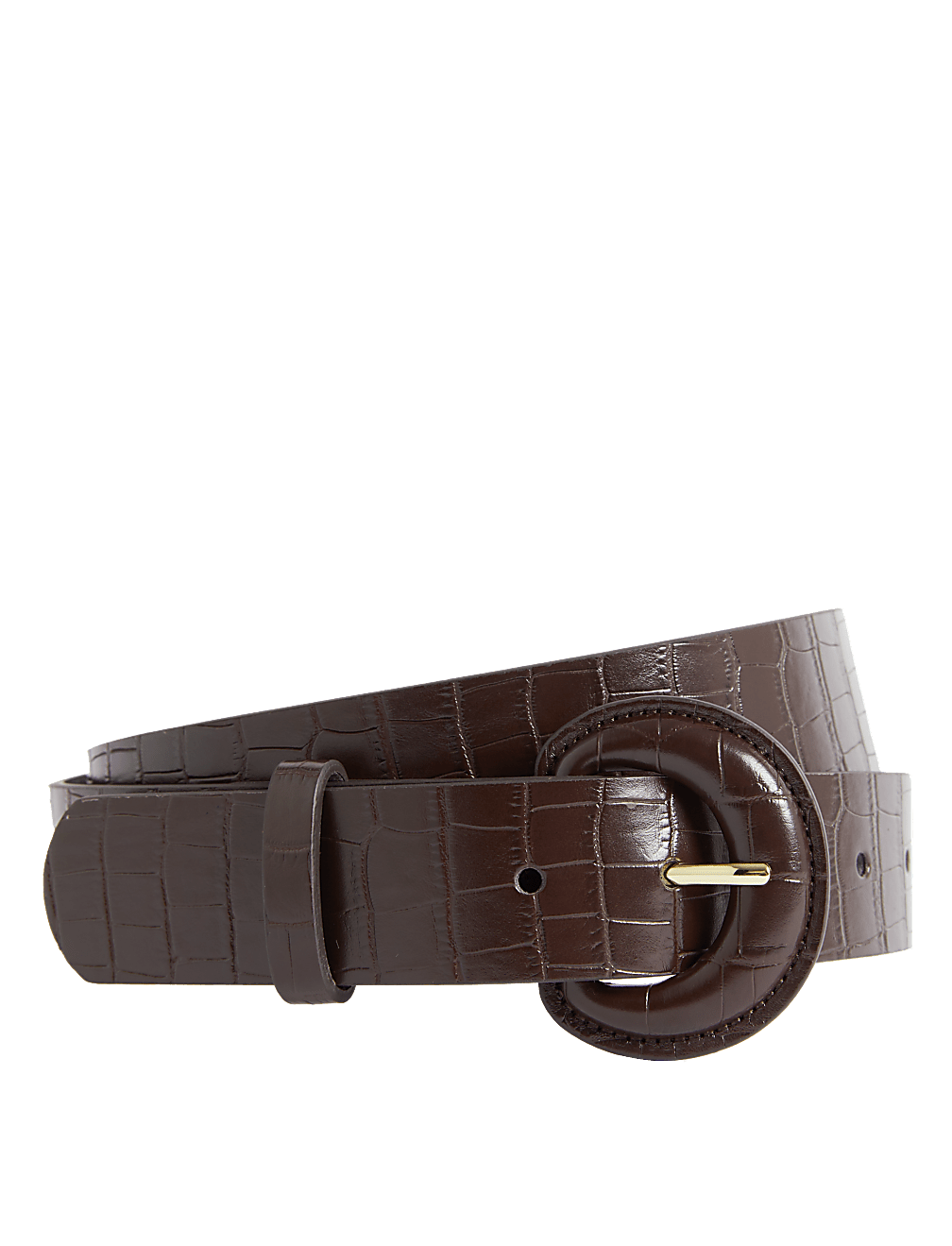 Faux Leather Lizard Effect Jeans Belt