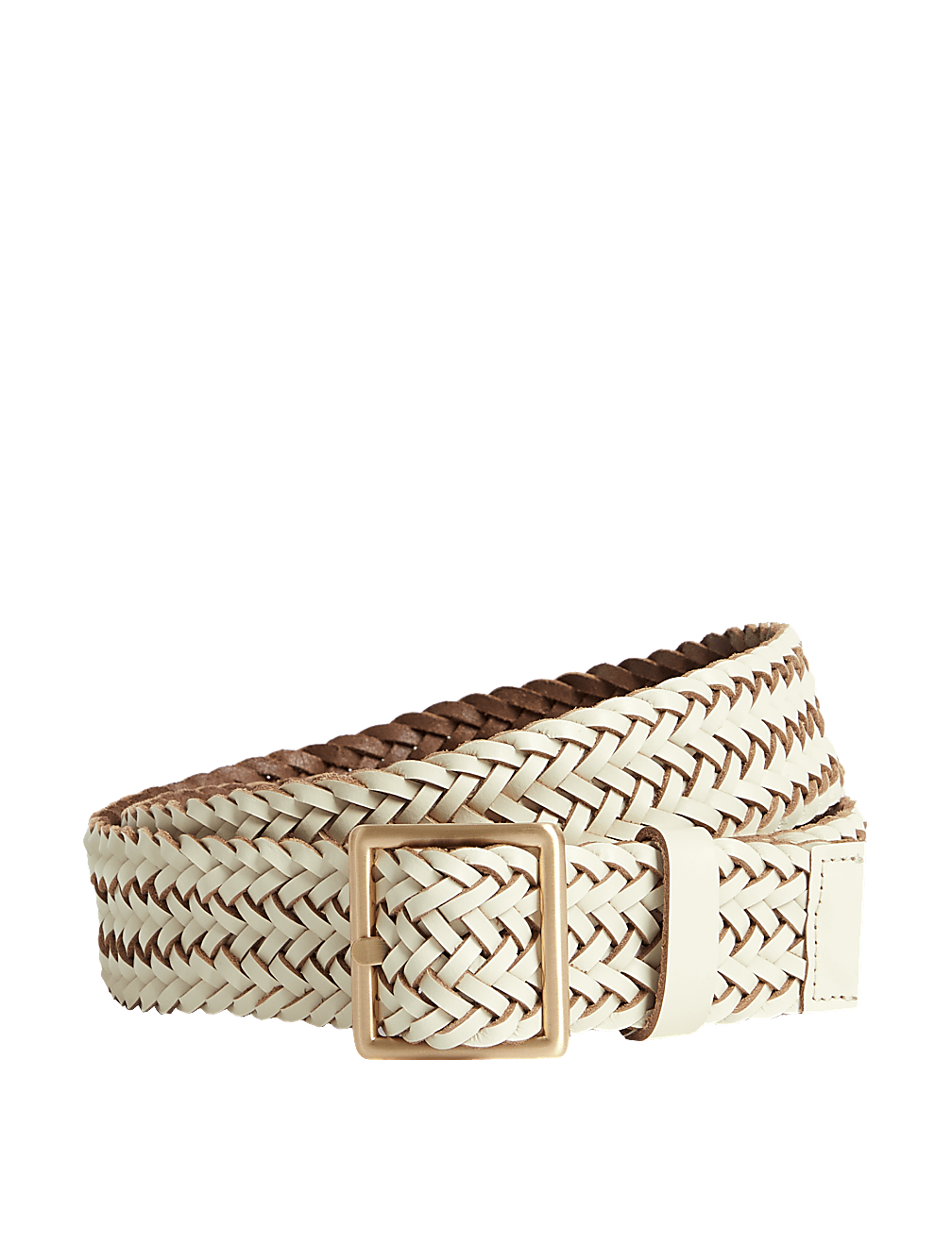 Leather Woven Jeans Belt